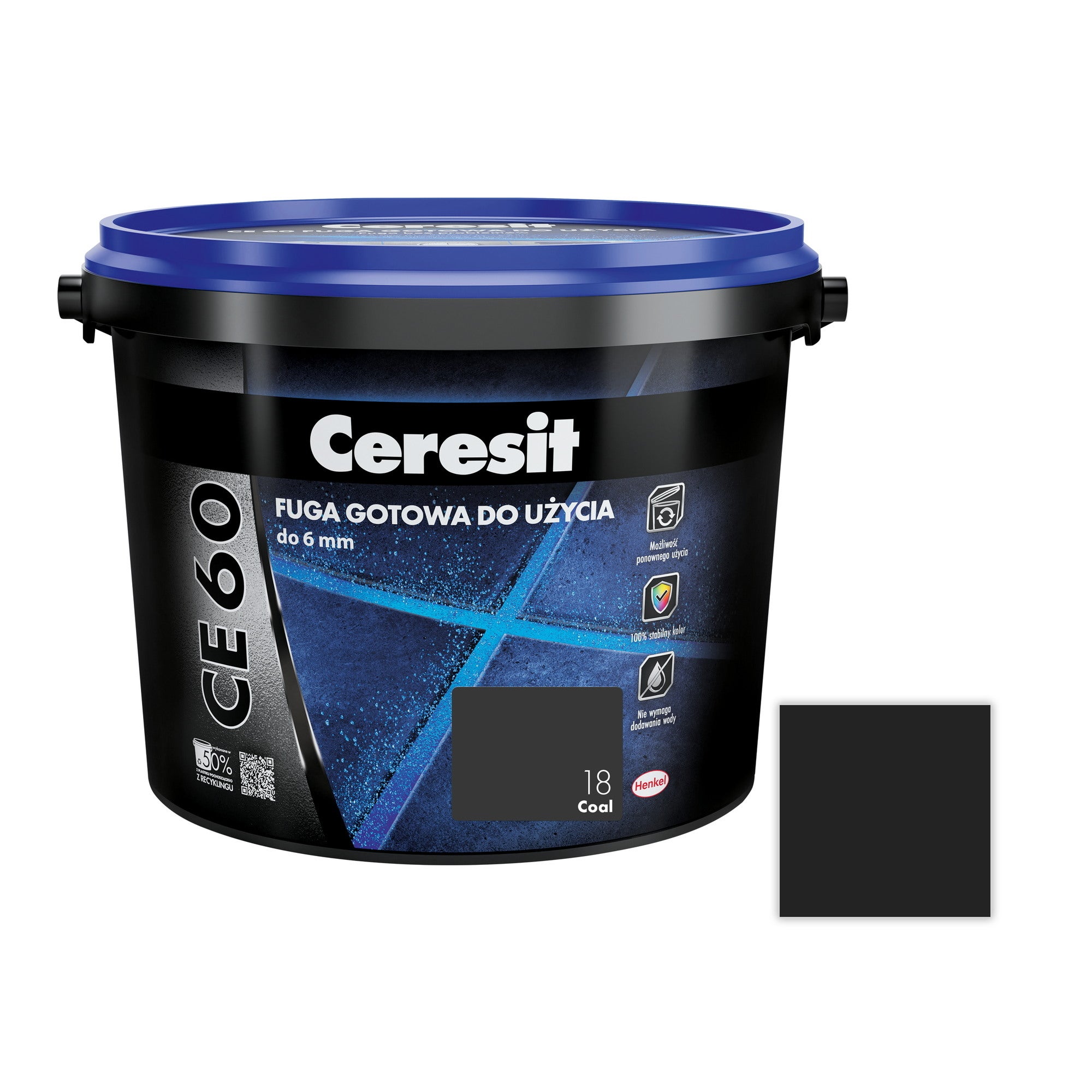 Fuga CE60 Ceresit gotowa do użycia coal 2 kg 0