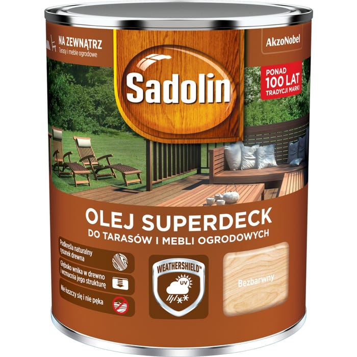 Olej Sadolin Superdeck bezbarwny 0,75l