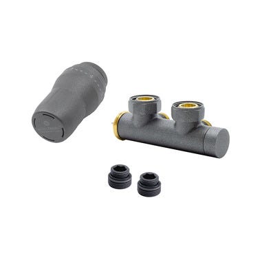 Zestaw termostatyczny Duo-Plex 3/4" ze złączkami, grafitowy