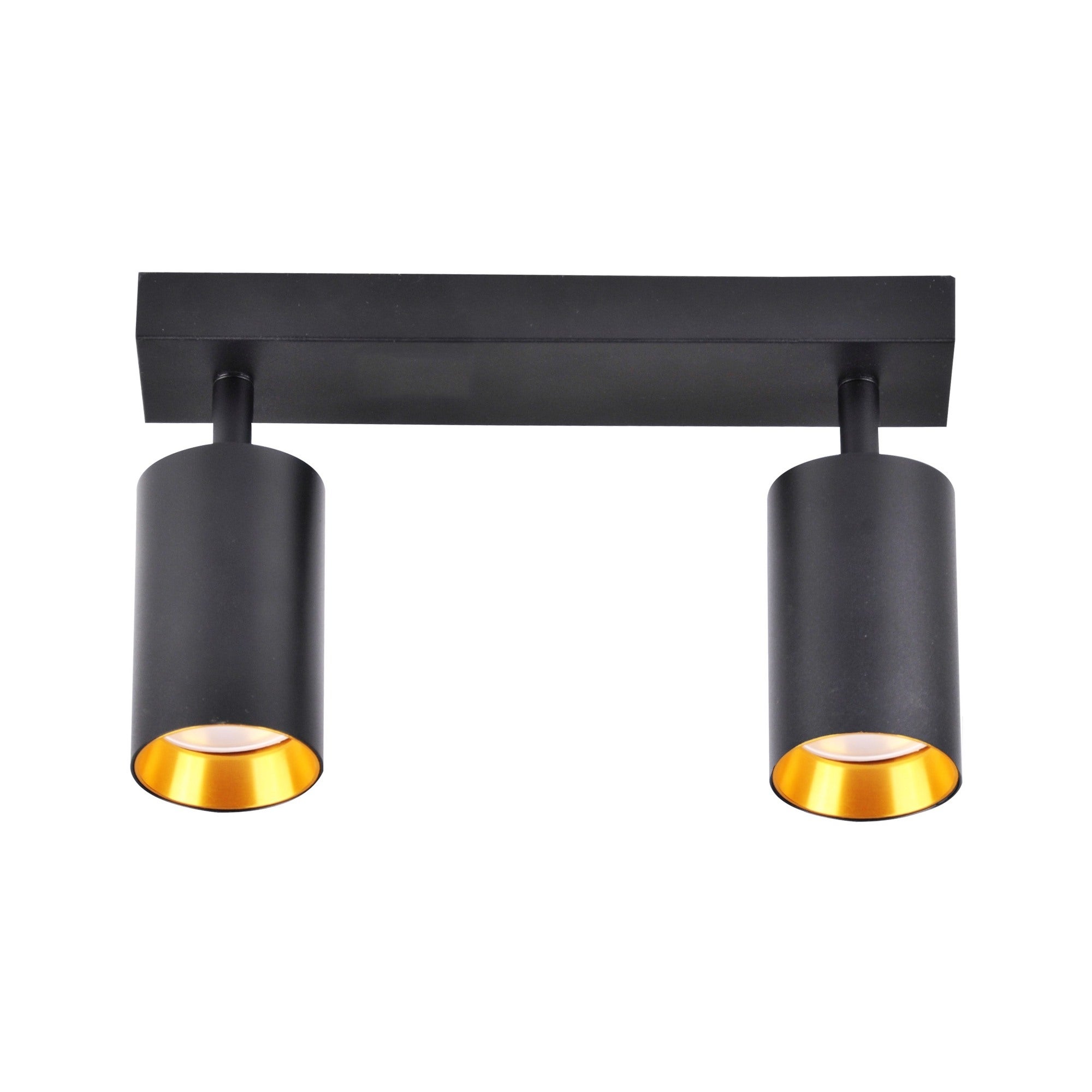 Lampa ścienno-sufitowa GU10 MARIBEL 2xGU10 10W kolor czarny + czarne/złote pierścienie 1