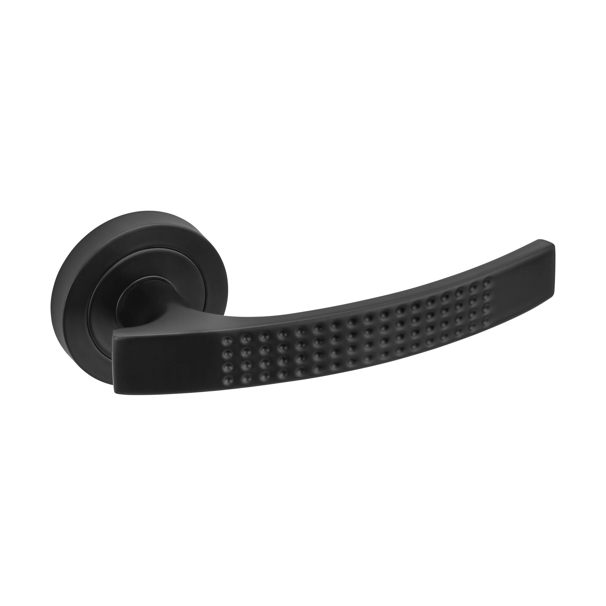 Klamka AMB Argo okrągły szyld, czarna