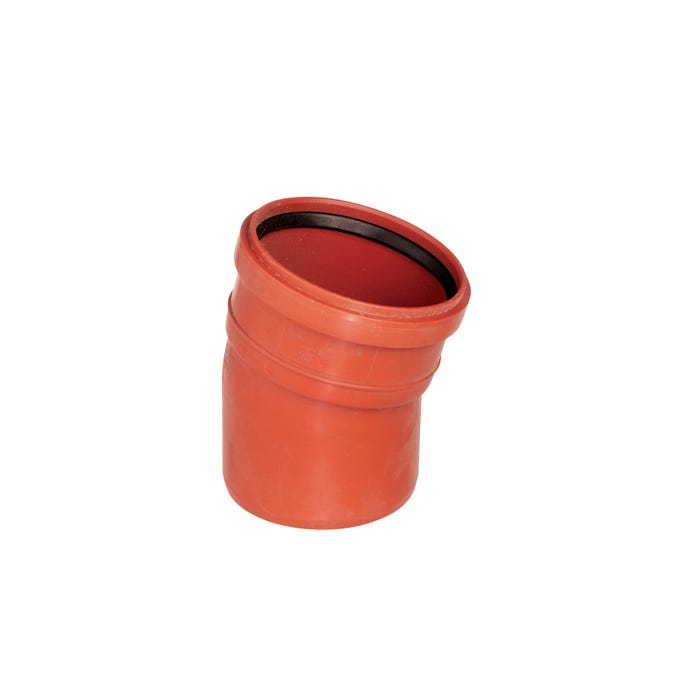 Kolano kanalizacyjne zewnętrzne, PVC fi 160 mm, kąt 15°