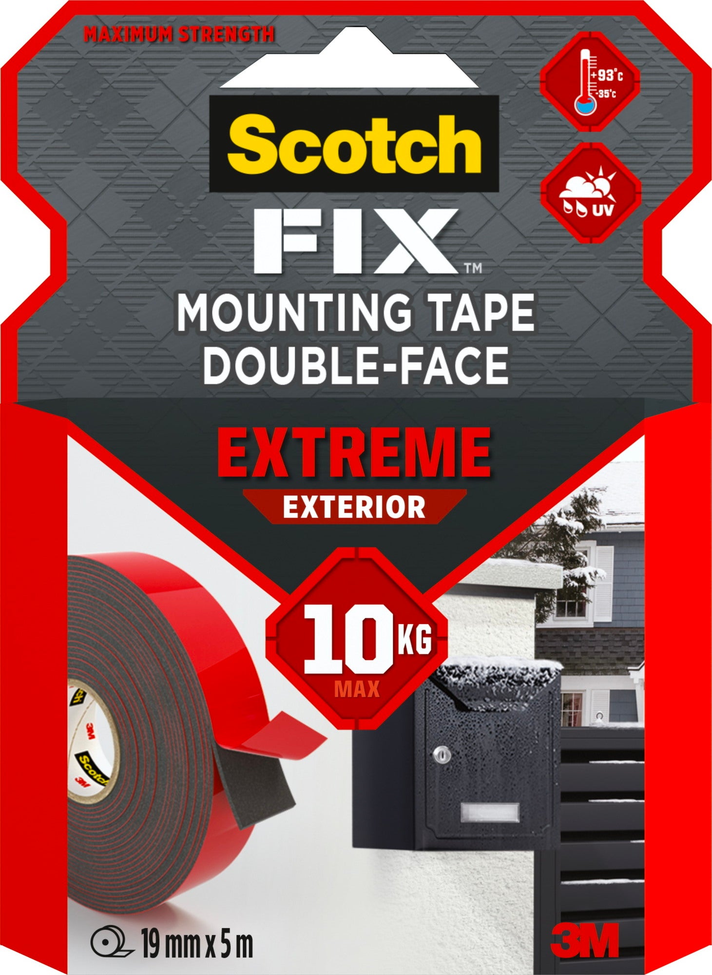 Taśma montażowa Scotch dwustronna extremalna 19mmx5 m