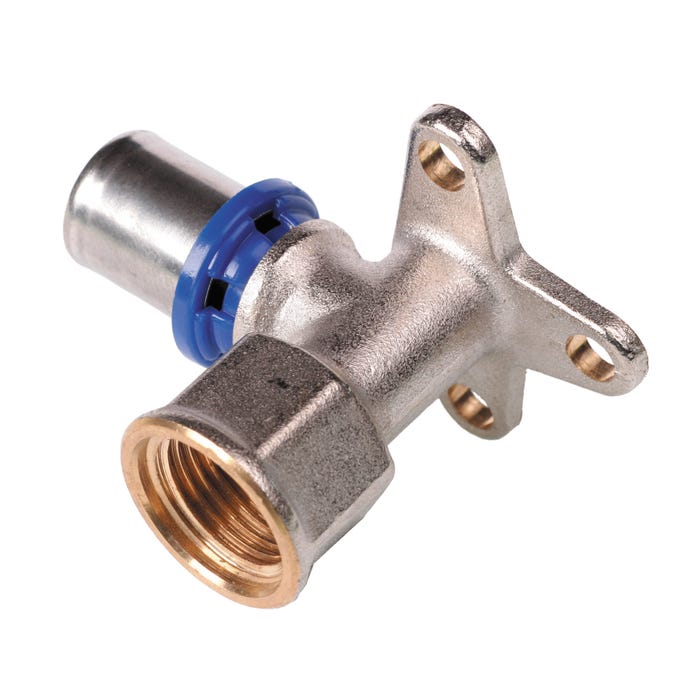 Pex Kolano zaciskowe naścienne 16 mm x 1/2" Radopress