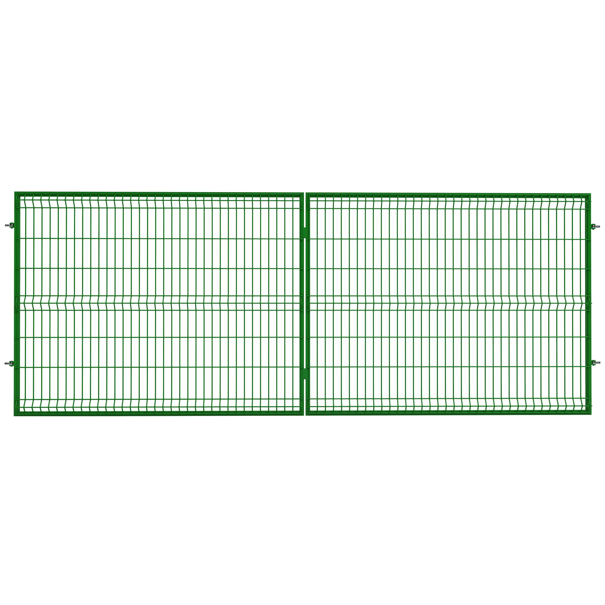 Brama ogrodzeniowa panelowa dwuskrzydłowa zielona 150x400 cm