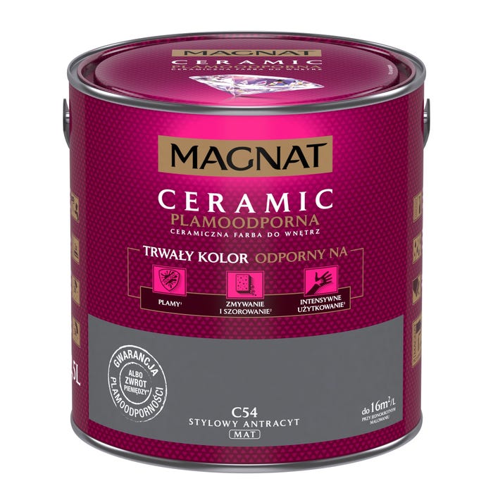 Farba Magnat Ceramic stylowy antracyt 2,5l