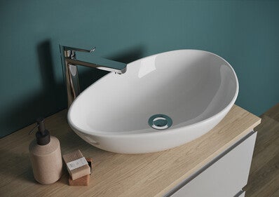 Umywalka nablatowa cersanit Moduo 55 cm biała 2