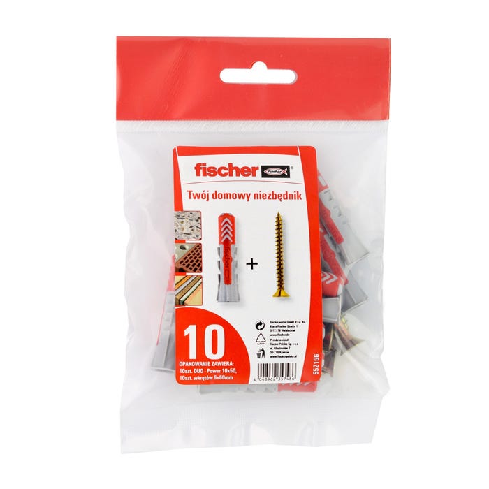 Kołki uniwersalne z wkrętem 10x50 mm (10 szt.)
