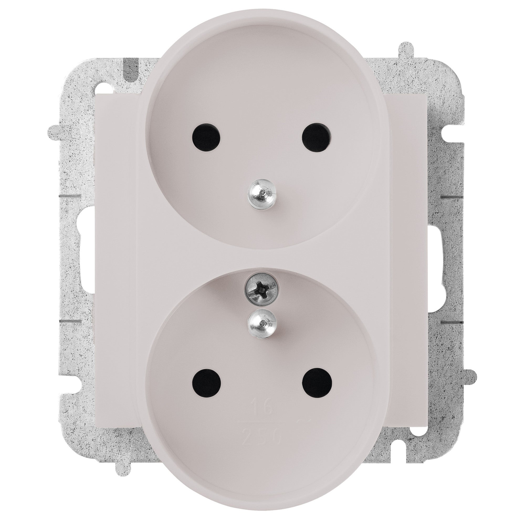 Santra kaszmir gniazdo pojedyncze z uziemieniem IP44