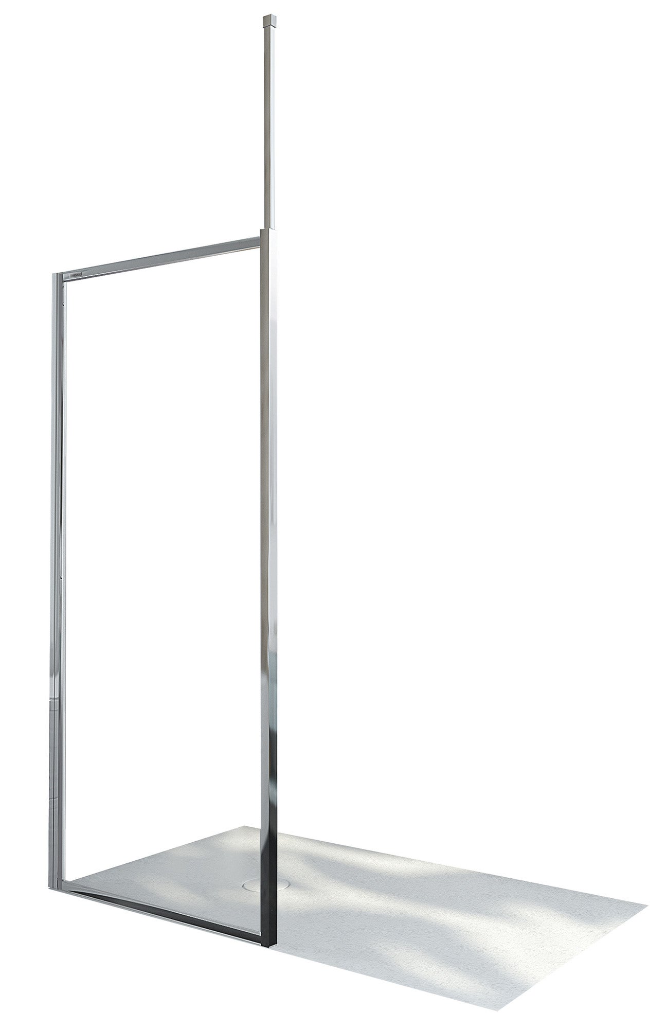 Kabina walk-in Sanplast Basic 130 x 190 cm chrom