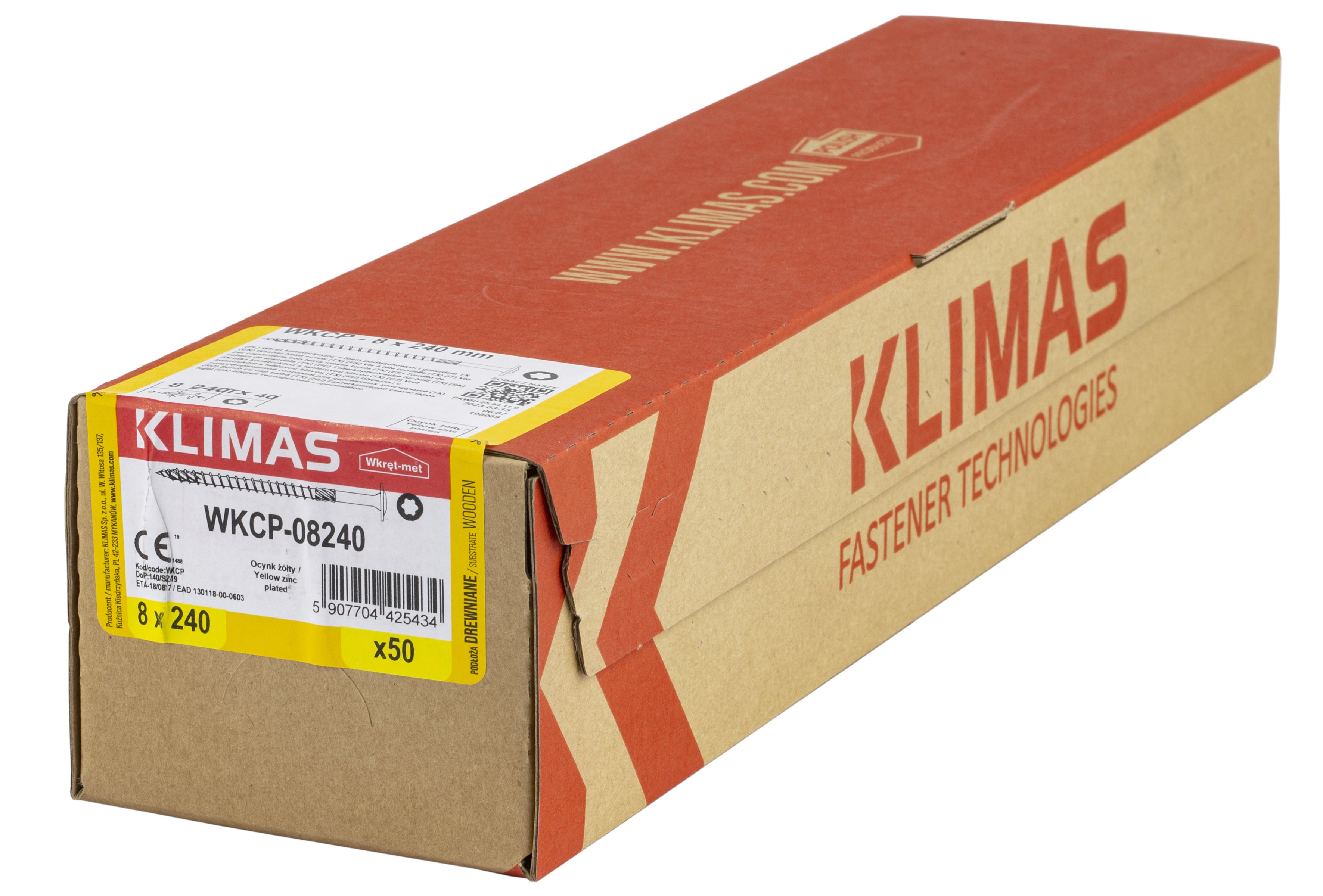 Wkręt do łączników ciesielskich z łbem talerzykowym 8x240 mm (50 szt.) 1