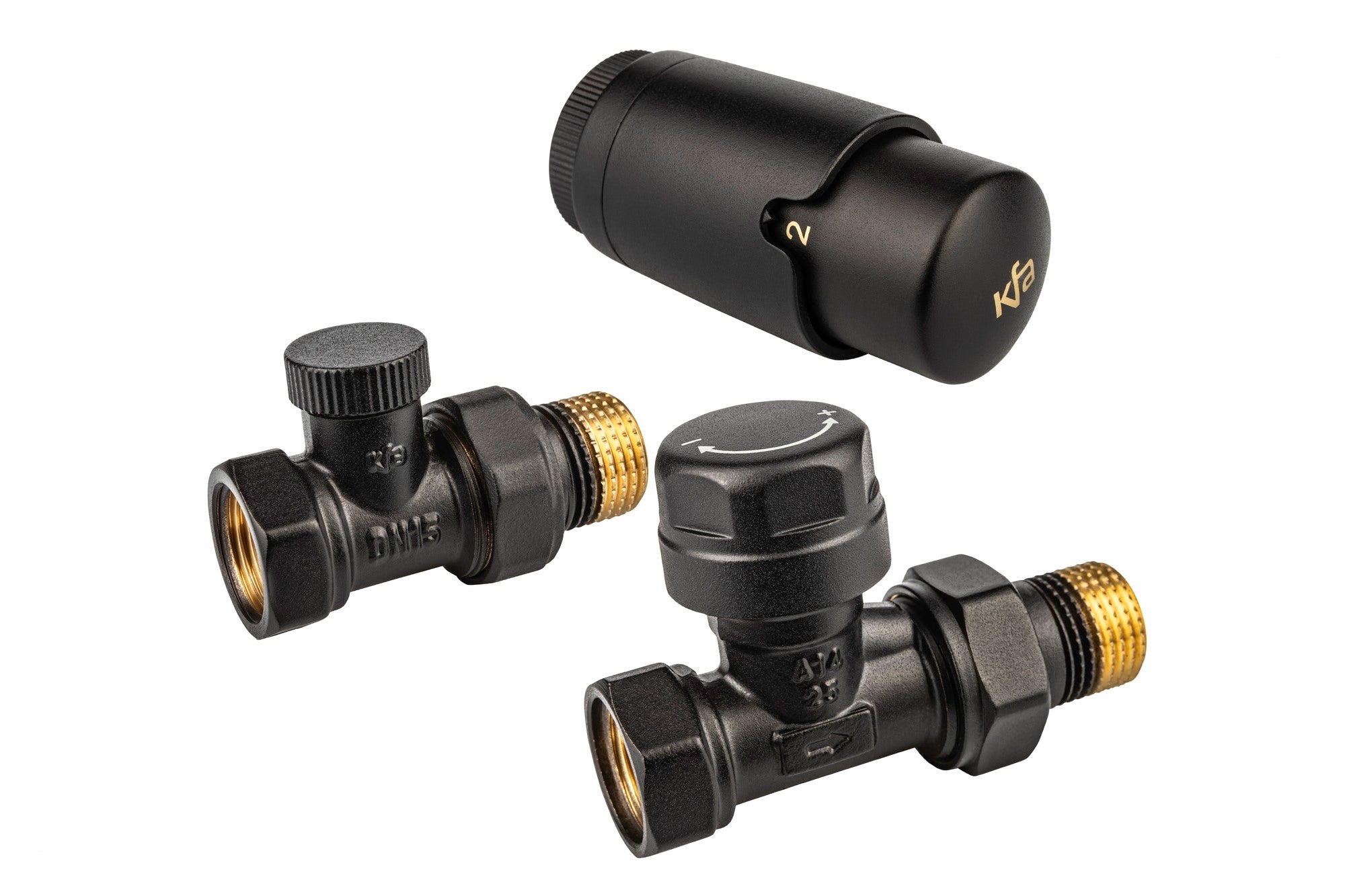 Zestaw termostatyczny prosty 1/2 KOMFORT PRO czarny