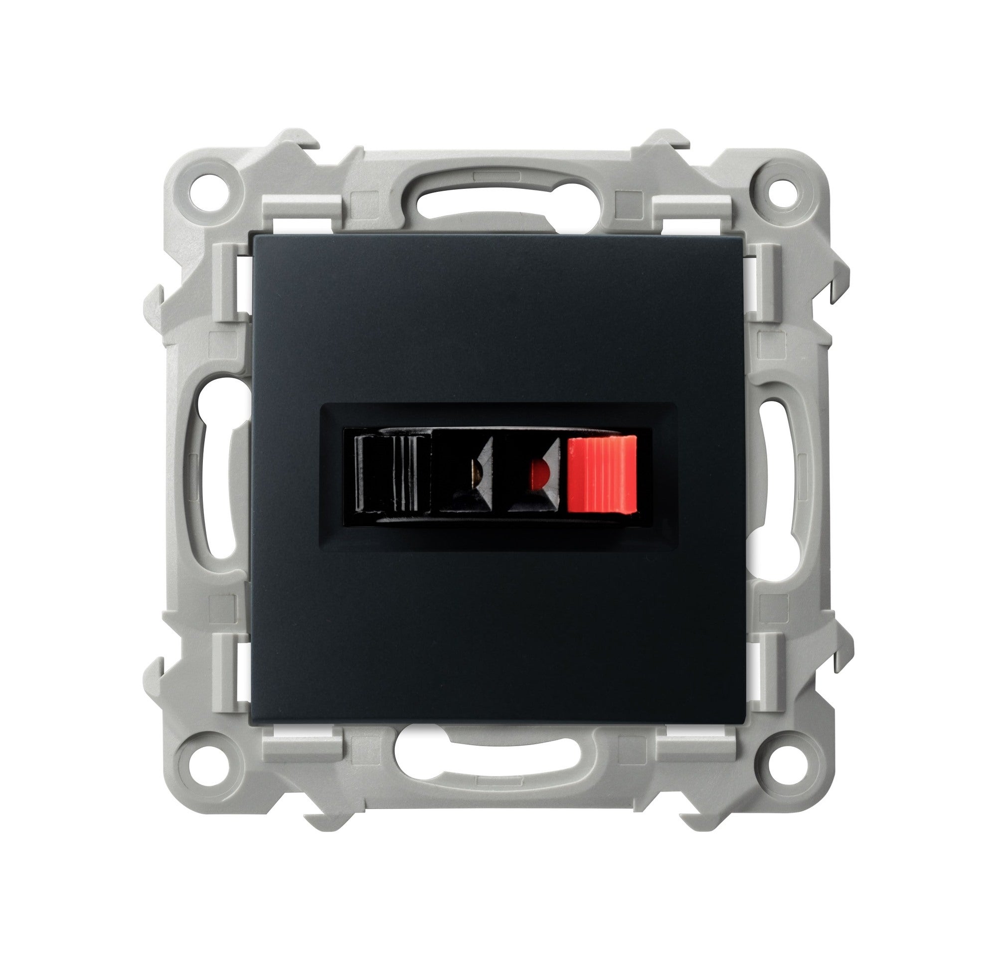 Ospel Szafir czarny gniazdo głośnikowe pojedyncze 0