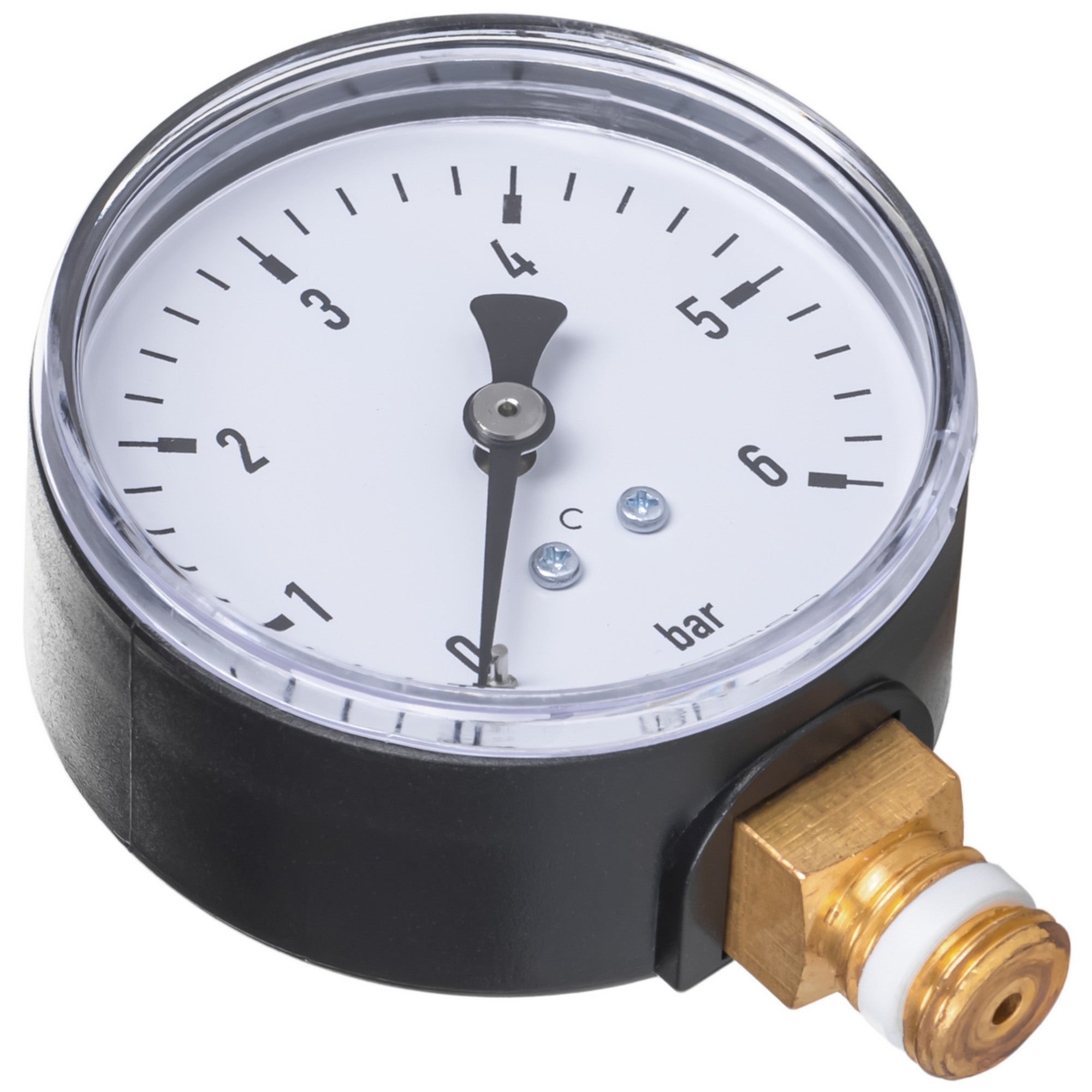 Manometr grzewczy M63 R 1/4" 0-6 bar, pionowy 1