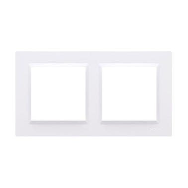 Simon 10 biały ramka x2