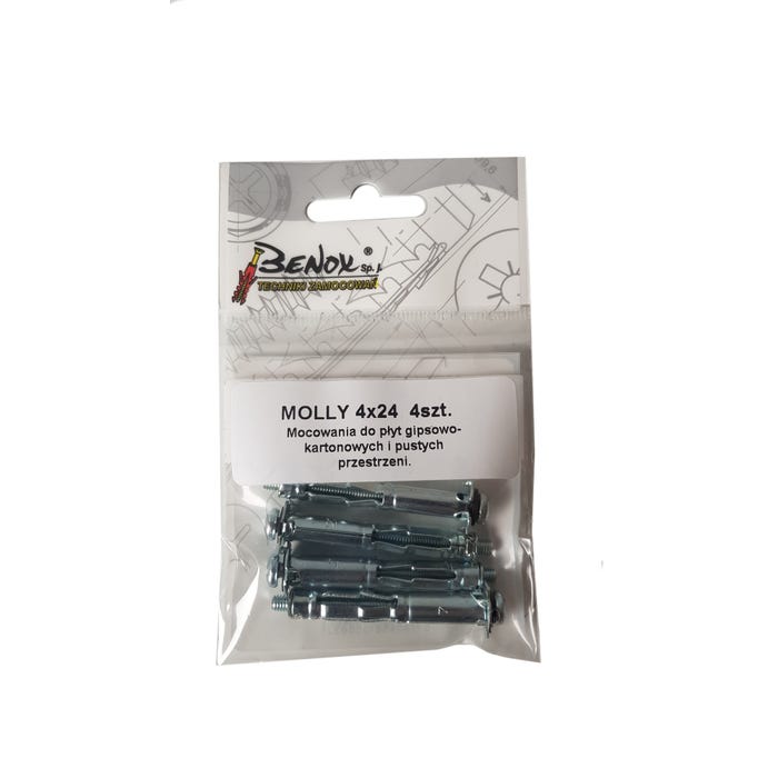 Kołek typu Molly do pustych przestrzeni 8x45 mm (4 szt.)