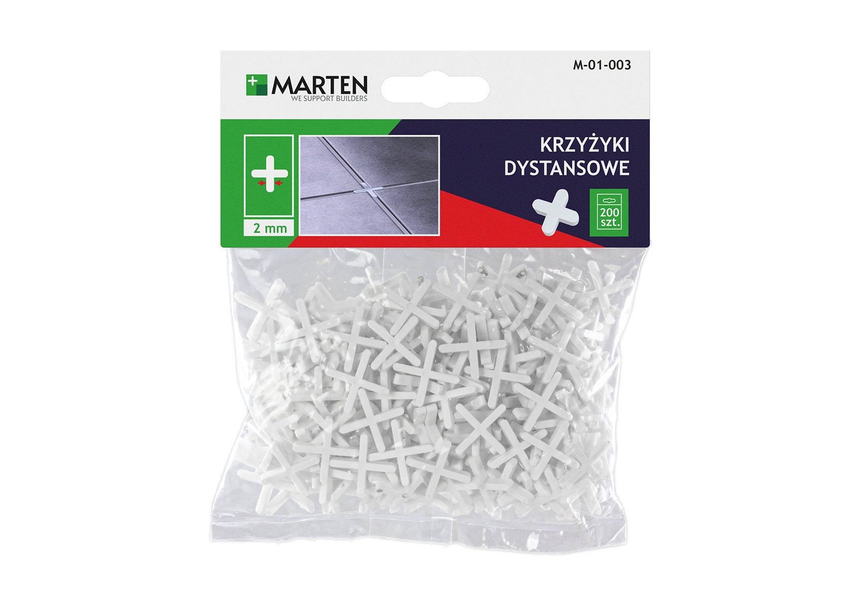 Krzyżyki do glazury 2.0 mm opak. 200 szt. 1