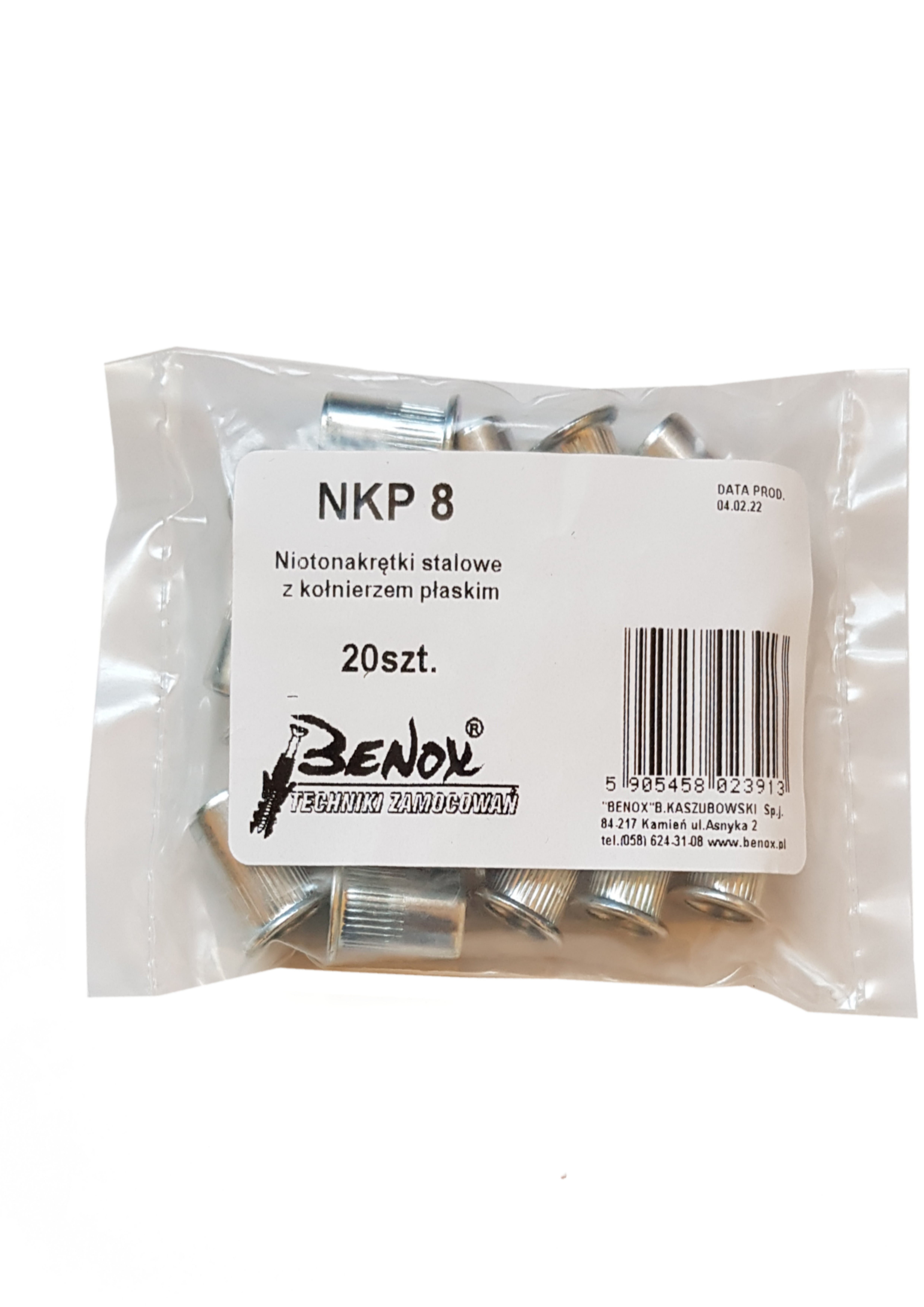 Nitonakrętki kołnierz płaski M8 (20 szt.) 1