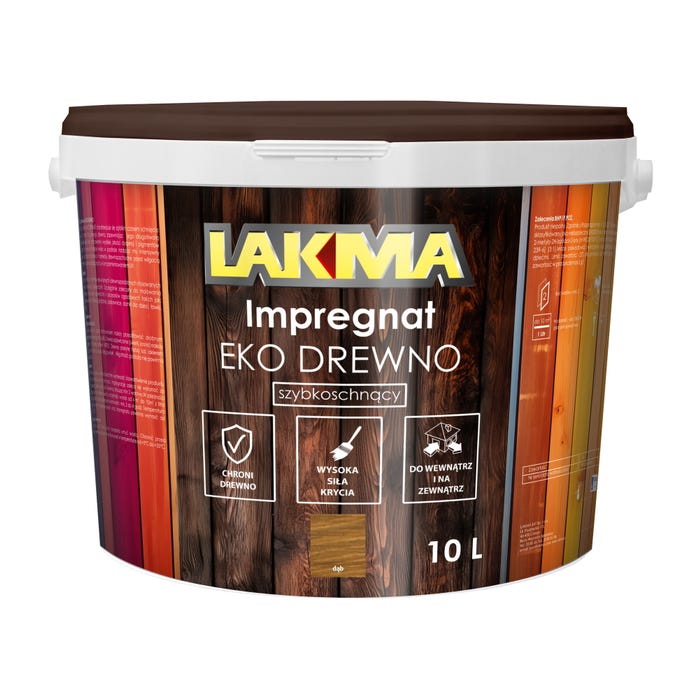 Impregnat do drewna Eko Drewno Lakma dąb 10l