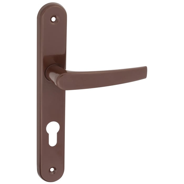 Klamka Metro z długim szyldem brązowy