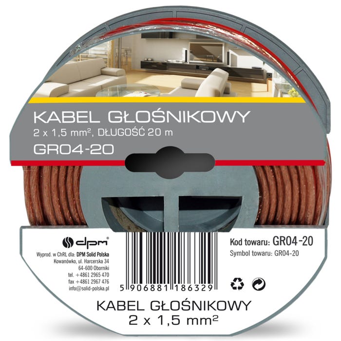 Przewód głośnikowy 2x1,5mm2 20m