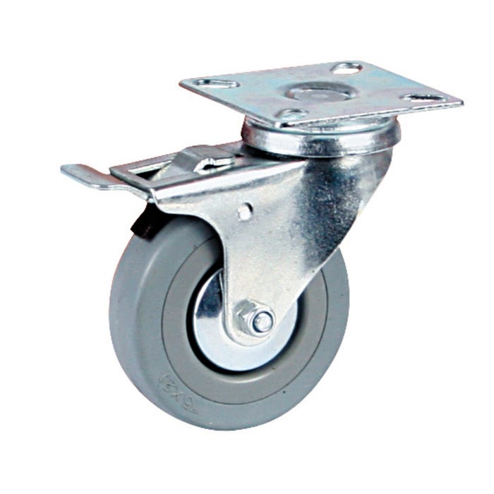 Zestaw jezdny skrętny 75 mm/60 kg z hamulcem