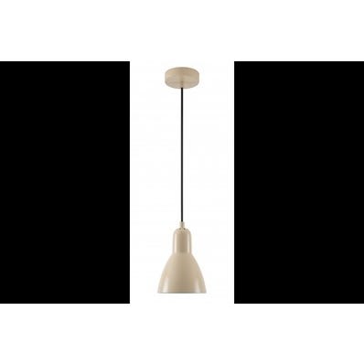 Oprawa sufitowa Etore L 1x E27, kremowy, średnica 12,8cm, materiał metal