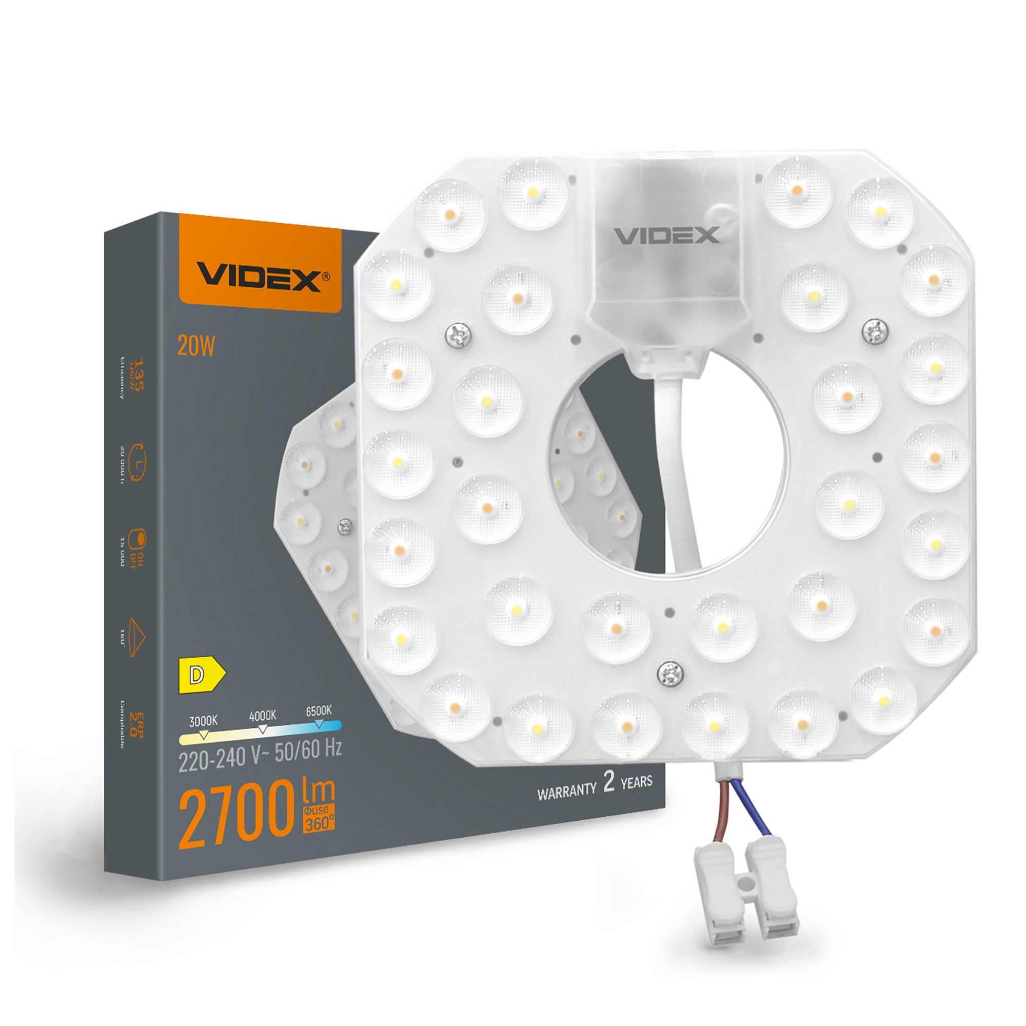 Wkład do plafonu LED 20W 2700lm C/N/Z IP20