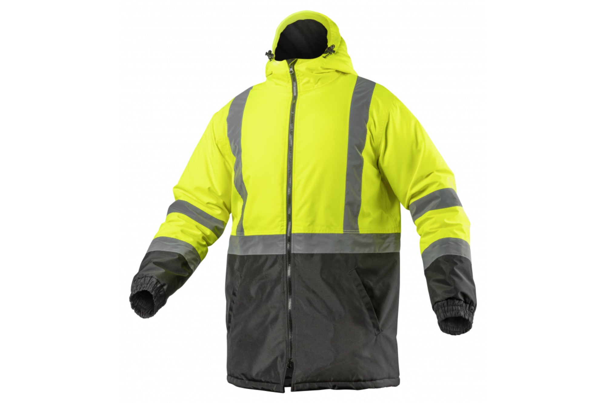 Kurtka robocza ocieplana z kapturem, żółta HÖGERT, rozmiar: M/50