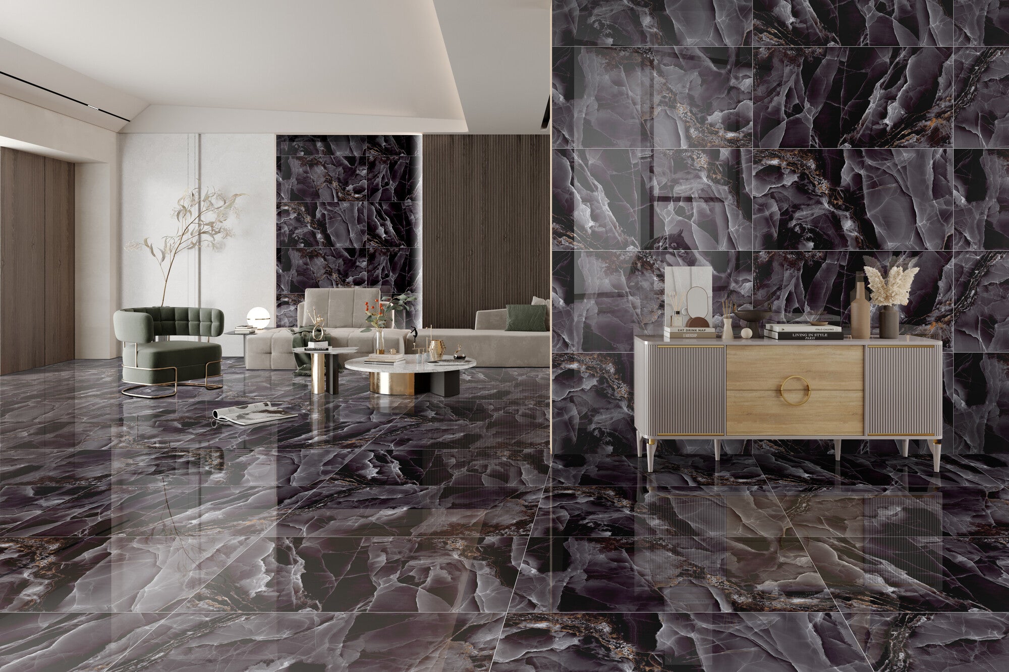 Gres polerowany Andora Black 60x120 cm 1.44 m2 3