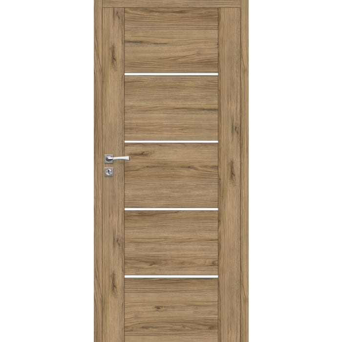 Skrzydło pokojowe Mobi 10 bezprzylgowe 80 cm, prawe, orzech włoski