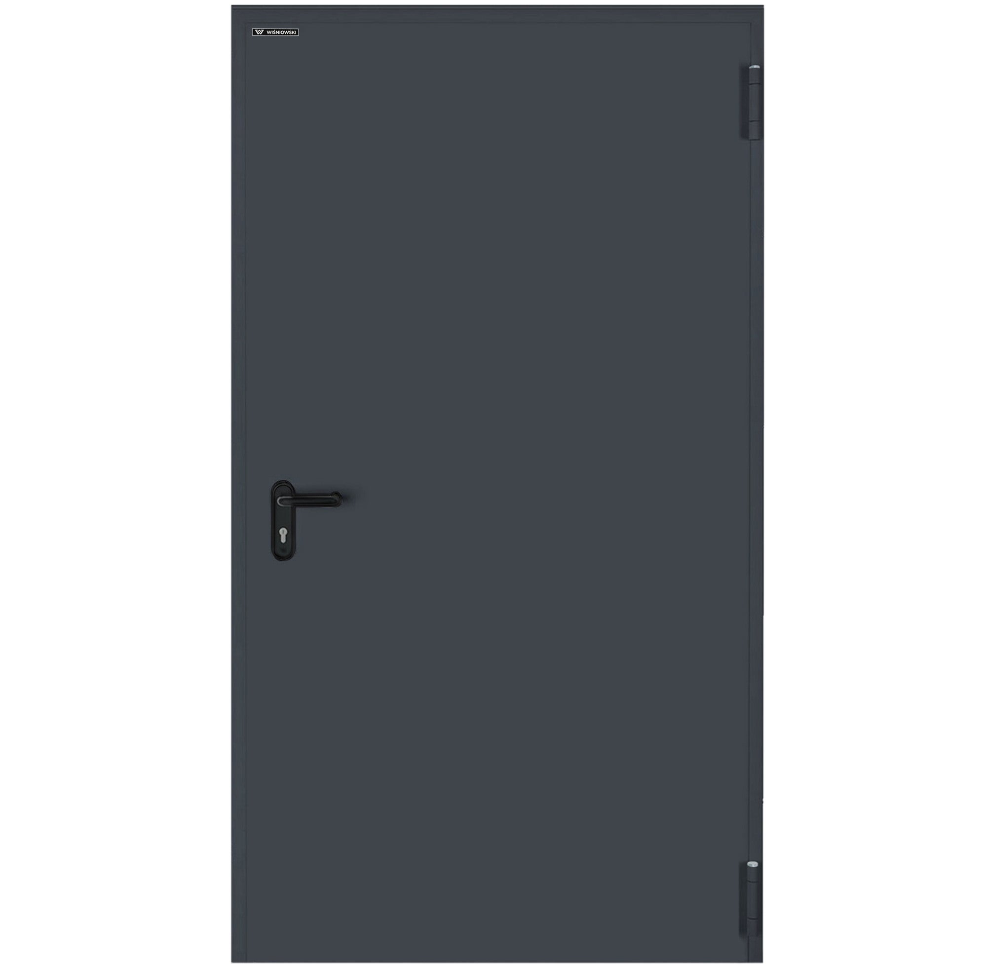 Drzwi techniczne Technical przeciwpożarowe EI30 80 prawe RAL 7016