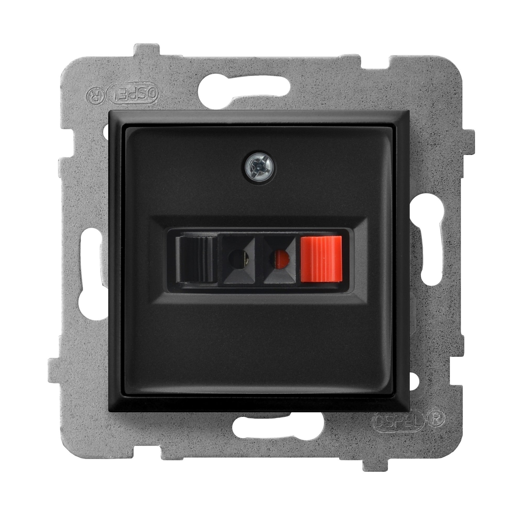 Ospel Aria czarny metalik gniazdo głośnikowe pojedyncze