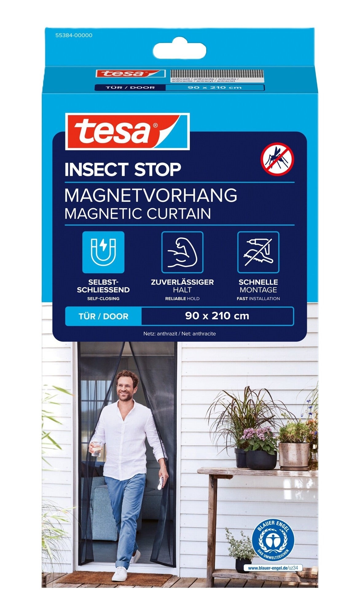 Moskitiera Magnetyczna Tesa 0.9x2.1M Antracyt