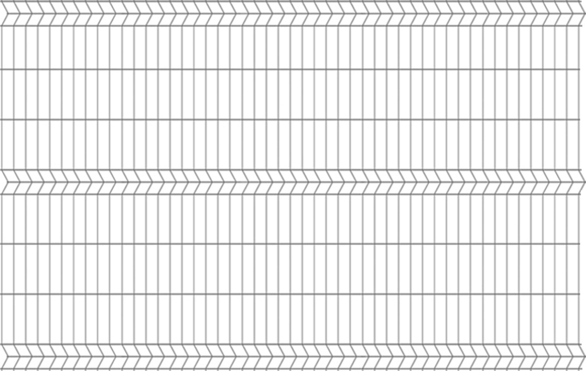 Panel ogrodzeniowy 3D ocynk, 152x250 cm, oczko 75x200 mm, drut 3.2 mm 1