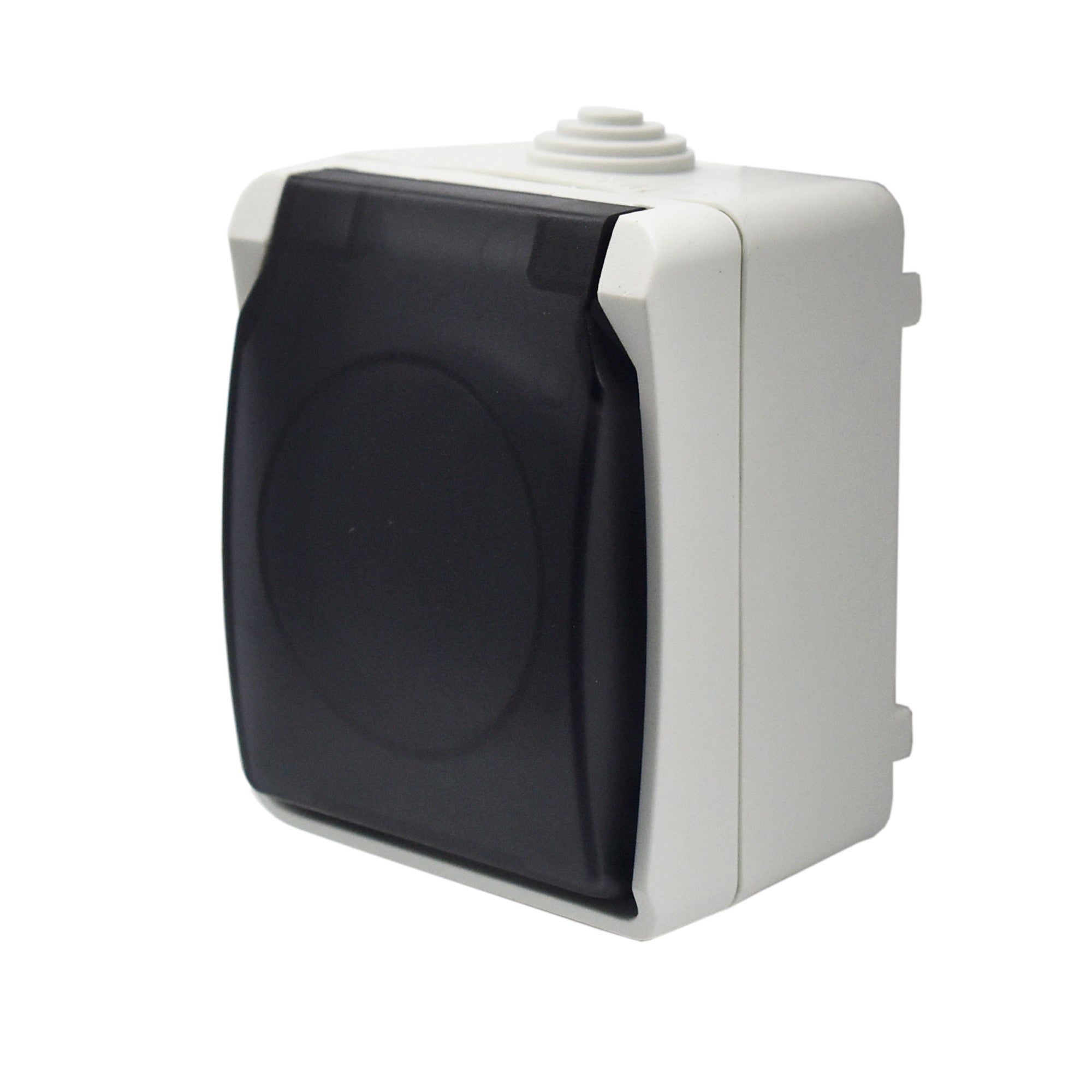 Aqua biały gniazdo 2PxZ z klapą IP54