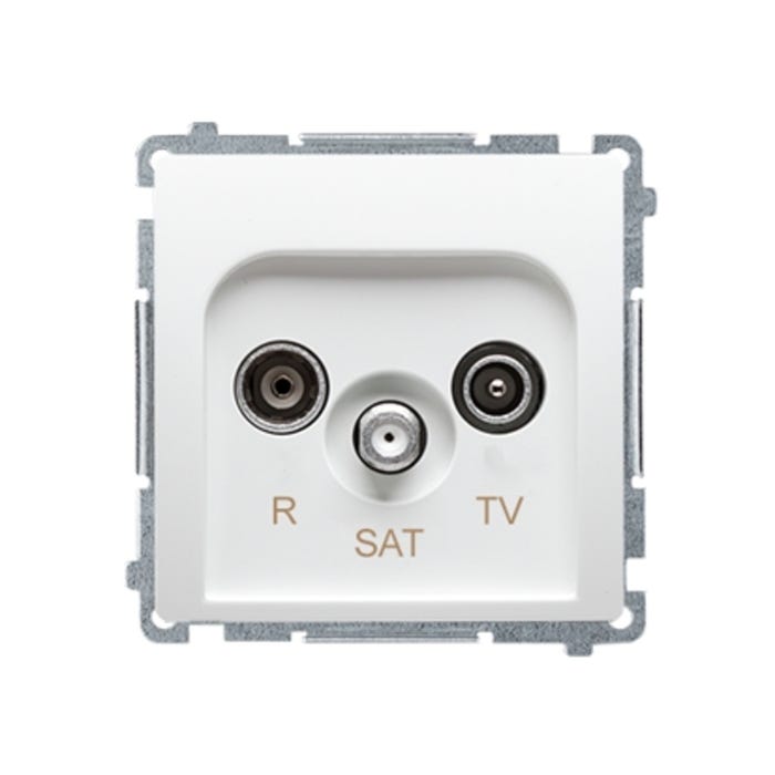 Kontakt Simon Basic biały gniazdo antenowe R-TV-SAT końcowe
