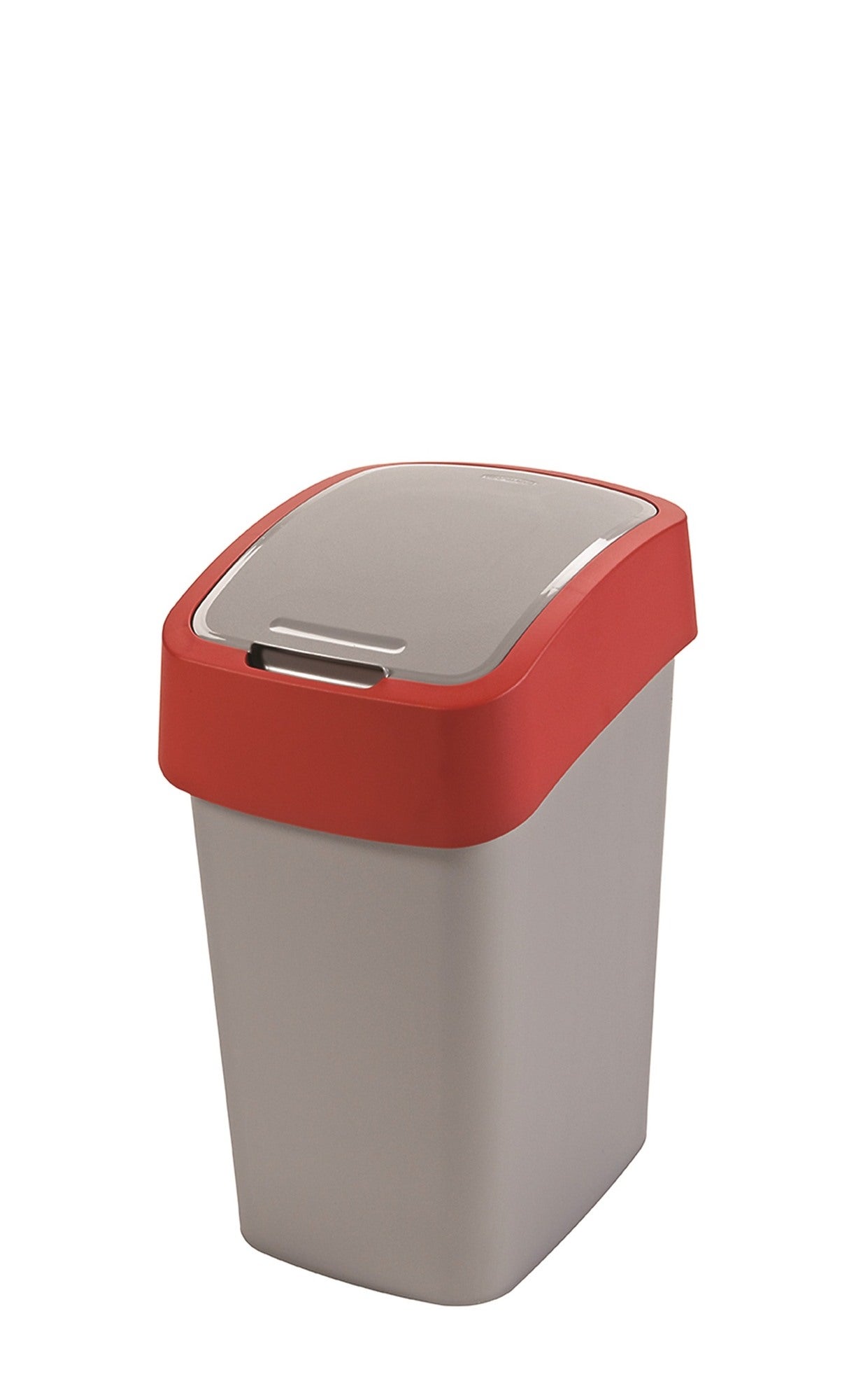 Kosz na śmieci FLIP BIN 25L, srebrny/czerowny