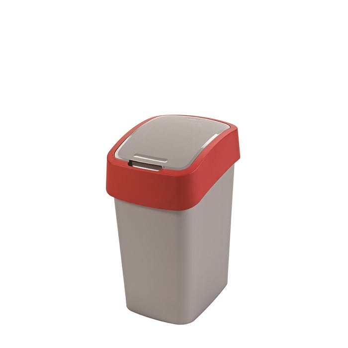 Kosz na śmieci FlIP BIN 25 l srebrny/czerwony