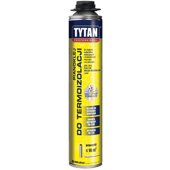 Pianoklej do termoizolacji Tytan Professional 820 ml, pistoletowy