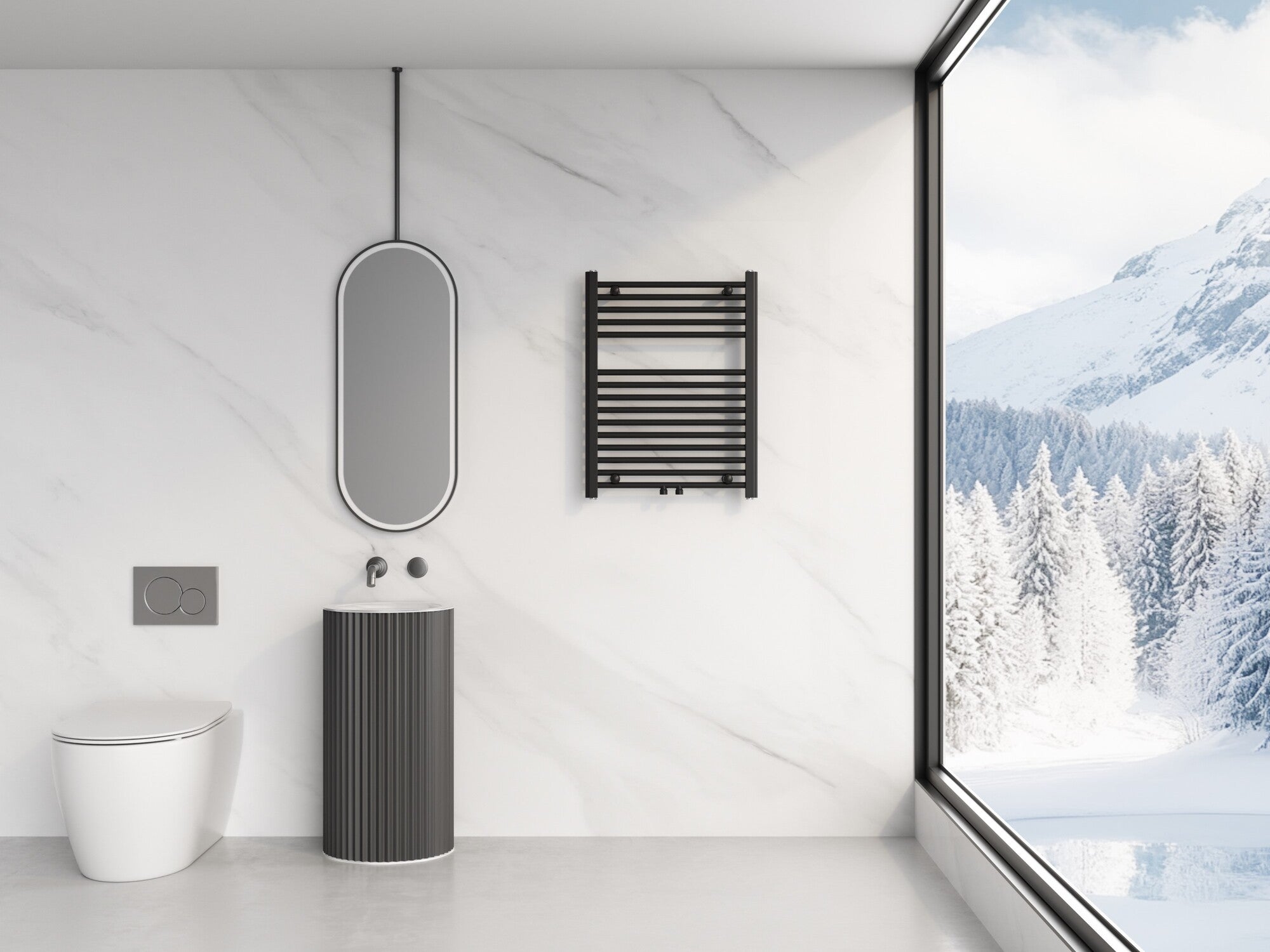 Grzejnik łazienkowy CARAT 720X550 320W czarny 2