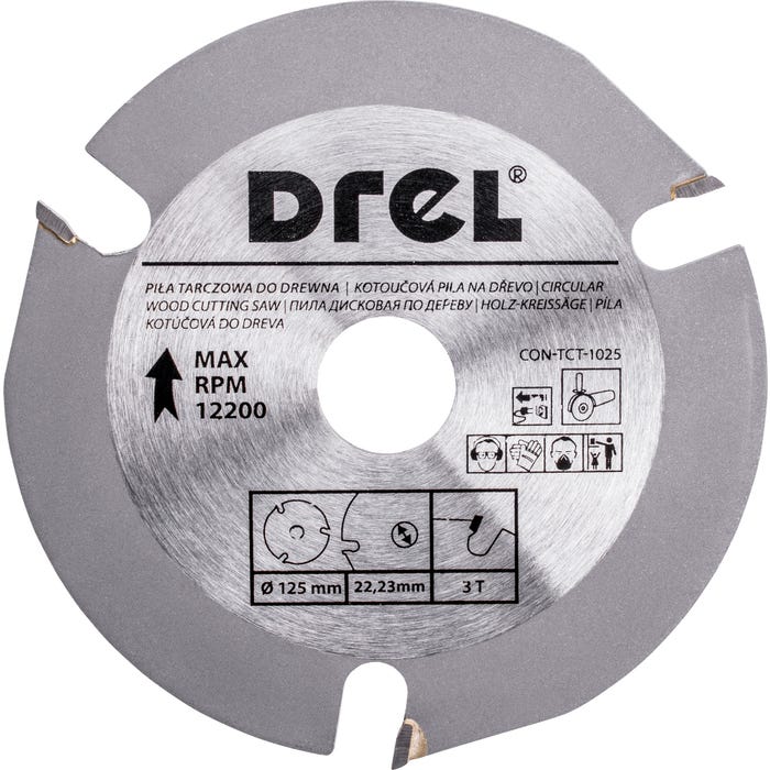 Piła widiowa do drewna 125 mm, 3Z, otwór 22,2