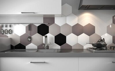 Gres szkliwiony Solid black heksagon 21.5x25 cm 0.69m2 1