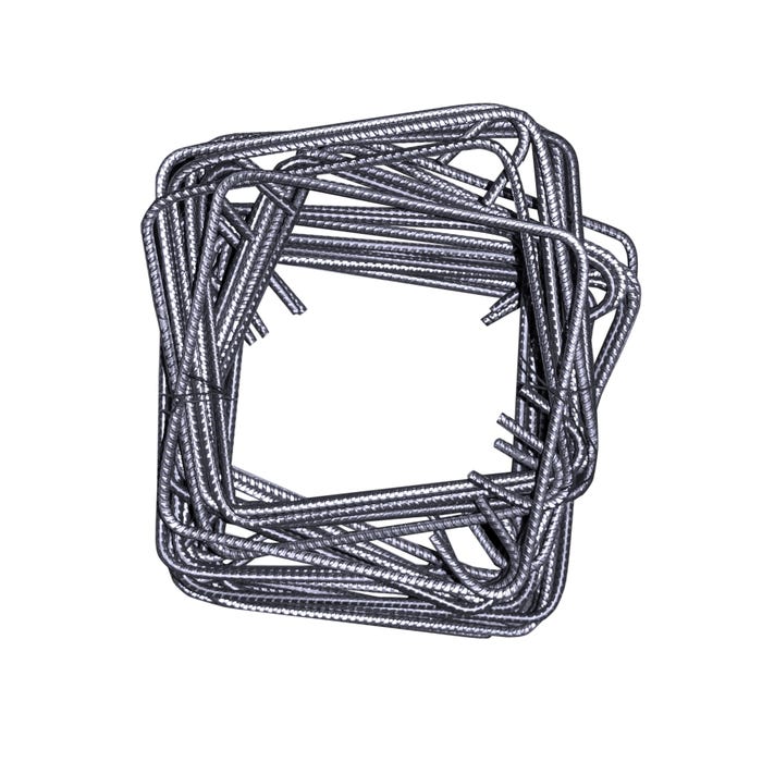 Strzemiona stalowe 25x25 cm, fi 6 mm, 10 szt.