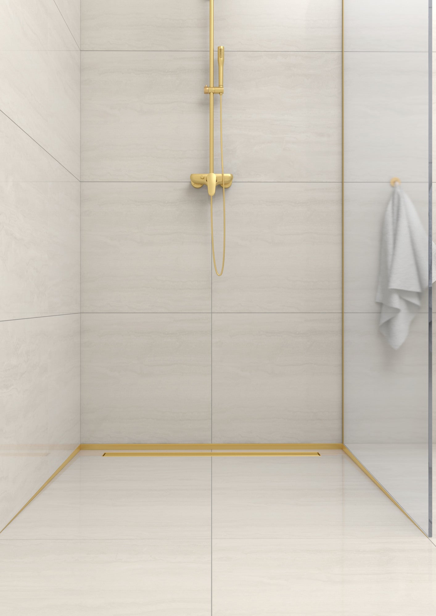 Listwa spadkowa podłogowa lewa 120 cm złota 3