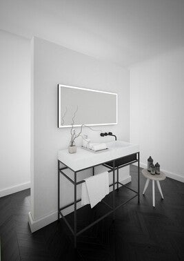 Lustro łazienkowe z oświetleniem Dubiel Vitrum Solid Black 60 x 80 cm 1