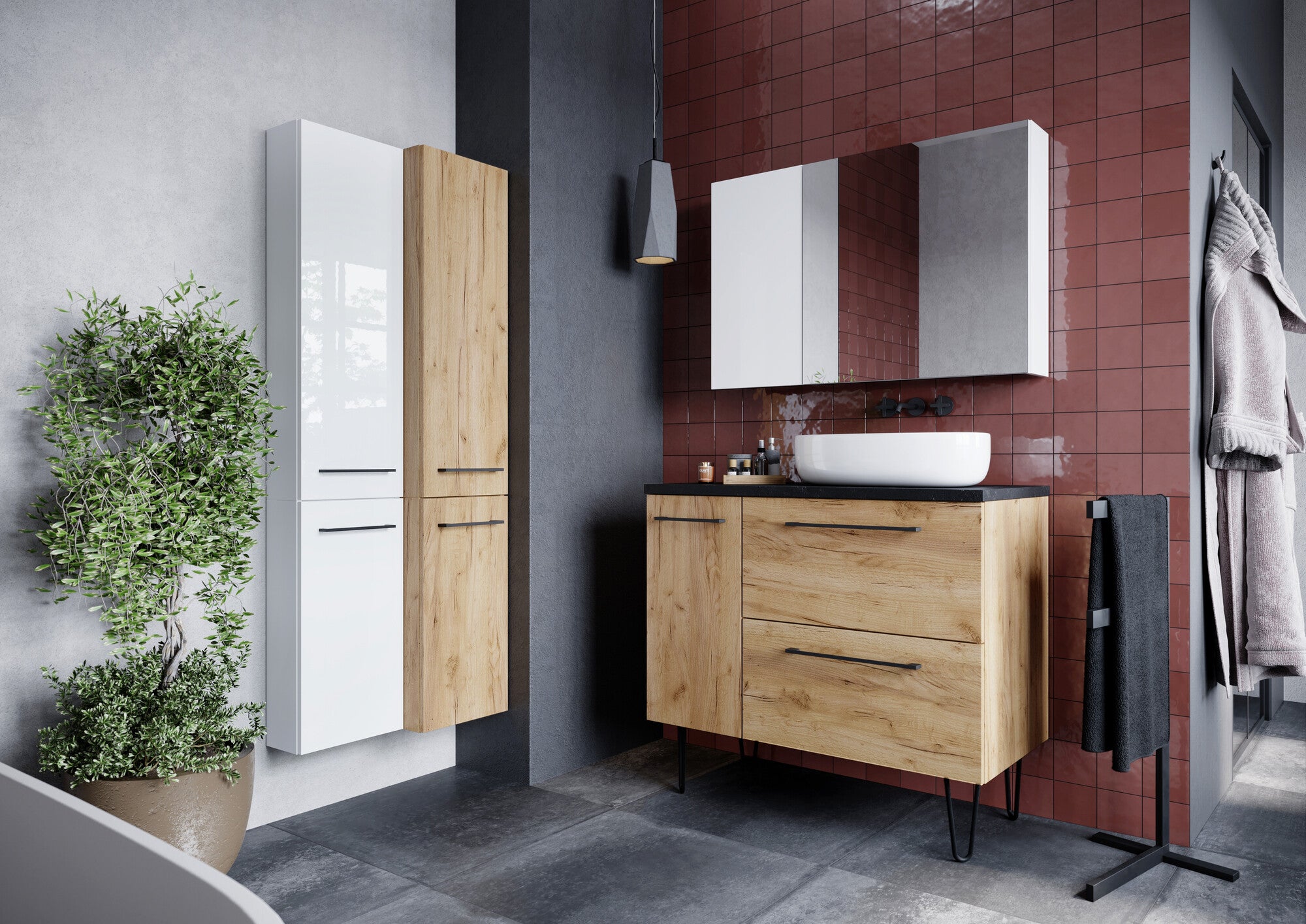 Półsłupek Metro System 30 cm dąb 1