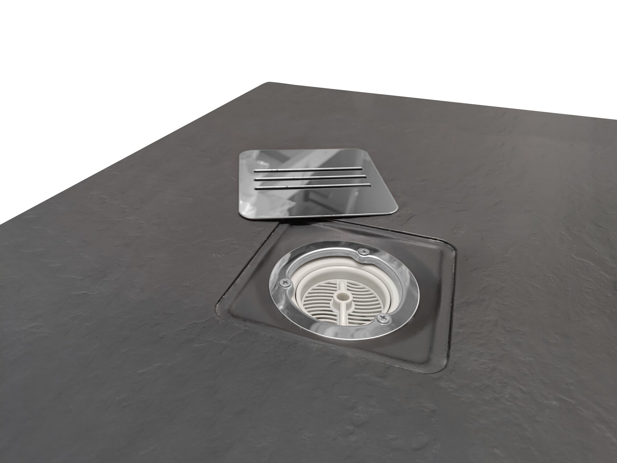 Syfon brodzikowy fi 90 mm, chrom/czarny 5