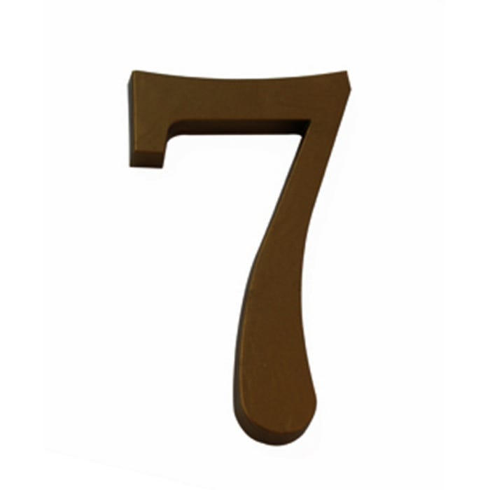 Cyfra 7 przybijana brąz 180 mm