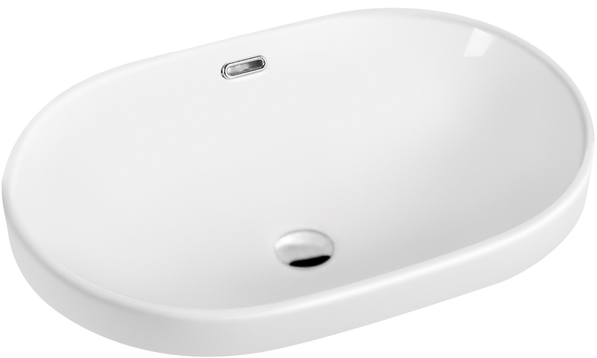 Umywalka wpuszczana Invena Nike 60 cm biała 1